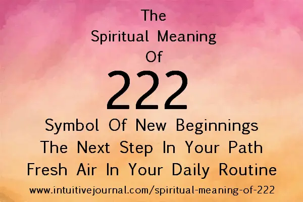 Spiritual Meaning Of 222 Intuitive Journal Angel Number 222